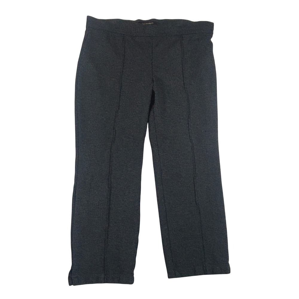 Christian Siriano New York Charcoal Gray Straight Leg Pull On Pants Womens XL